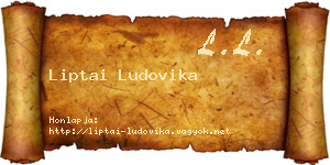 Liptai Ludovika névjegykártya
